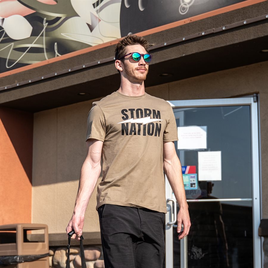 STORM NATION MENS TEE COYOTE BROWN